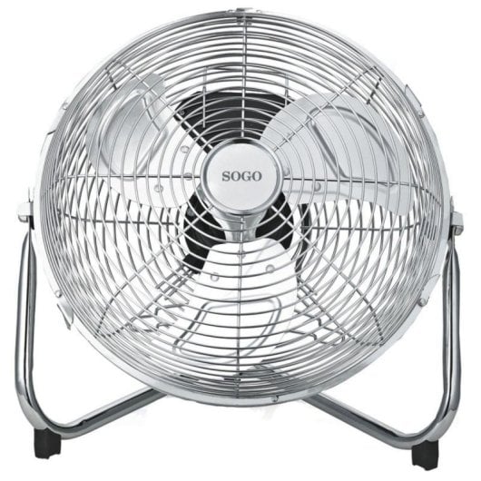 Ventilador de suelo Sogo SS-21020 45W 3 velocidades aluminio cromado 23cm industrial