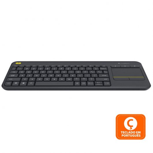 Logitech K400+ Wireless Touch Keyboard Preto (PT)