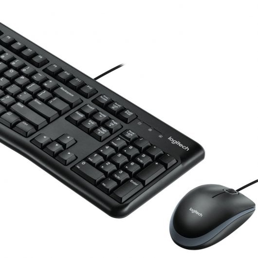 Logitech Desktop MK120 Tastatur Maus enthalten Büro USB QWERTY US International Schwarz