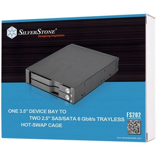 Silverstone SST-FS202B pannello drive bay Nero