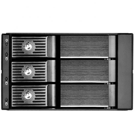Silverstone FS303B Frontal de 5.25" Preto para 3 Discos Rígidos SATA 3.5"