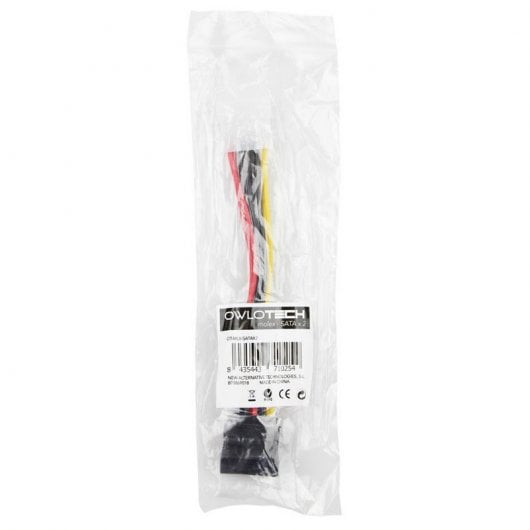 Owlotech Cable Adaptador Molex 4 Pines Macho A 2x SATA 15 Pines