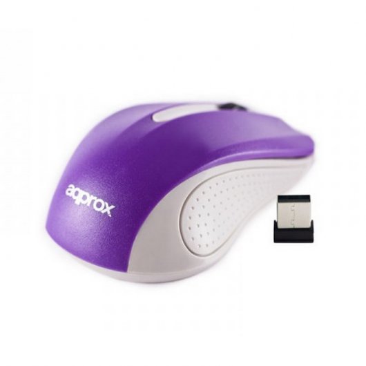 Approx APPWMLITEPV2 Ratón Inalámbrico Violeta