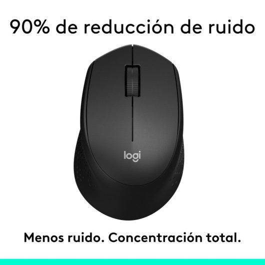 Logitech M330 Silent Plus Ratón Inalámbrico Negro 1000DPI