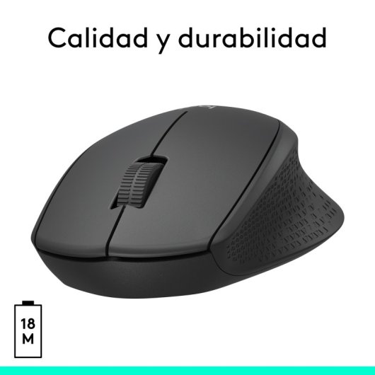 Logitech M330 Silent Plus Ratón Inalámbrico Negro 1000DPI