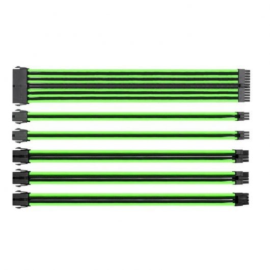 Thermaltake TtMod Sleeve Pack Cables Extensión Placa Base Negro/Verde