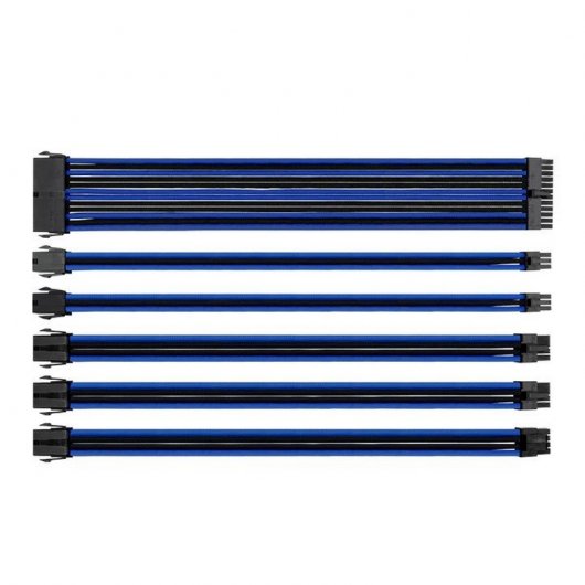 Thermaltake TtMod Sleeve Pack Cables Extensión Placa Base Negro/Azul