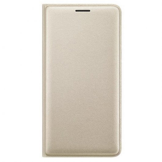 Samsung Flip Wallet Dorada para Galaxy J5 2016