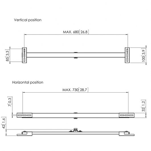 Vogels Sound 3400 Soporte para Barra de Sonido
