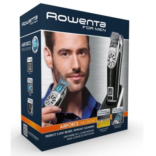 Máquina de Cortar Cabelo Rowenta Air Force Precision TN4851 Sem Fios 45min 20 Comprimentos LCD