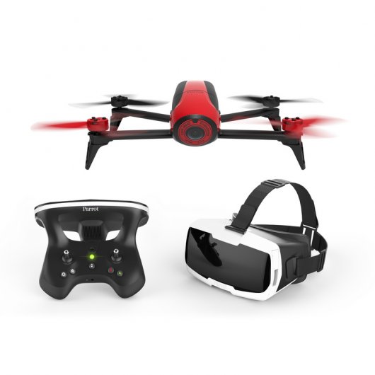 Parrot Bebop 2 Drone Rojo + Skycontroller 2 + CockpitGlasses