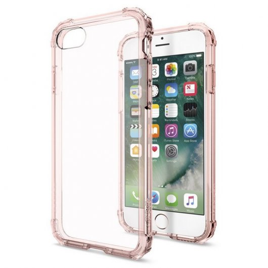 Spigen Crystal Shell Carcasa Rosa para iPhone 7 Plus