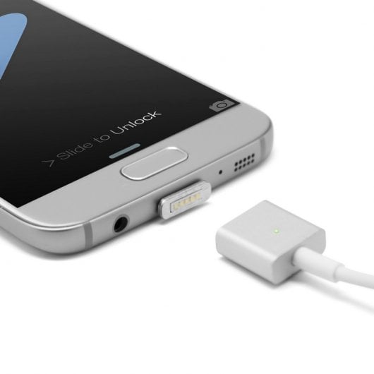 Unotec Cable MicroUSB con Cabezal Magnético Gris