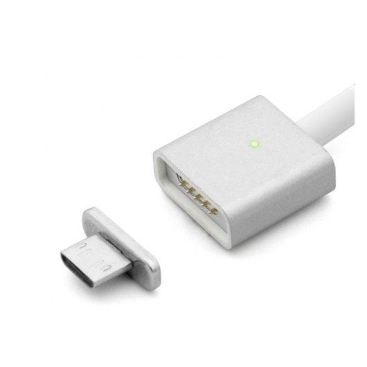 Unotec Cable MicroUSB con Cabezal Magnético Gris