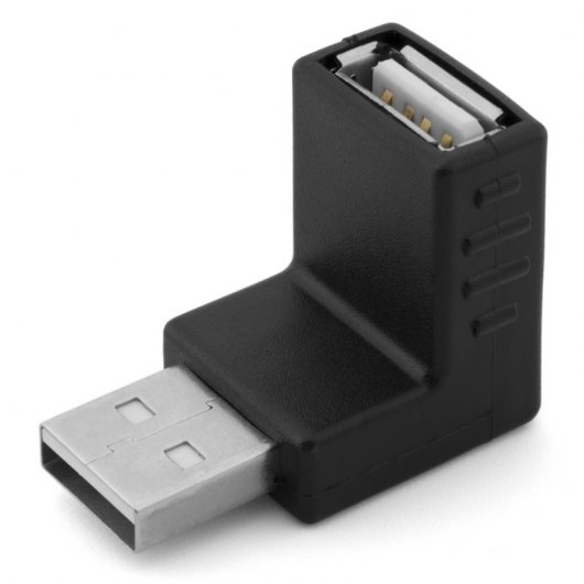 Unotec Adaptador USB 2.0 Macho/Hembra  Acodado