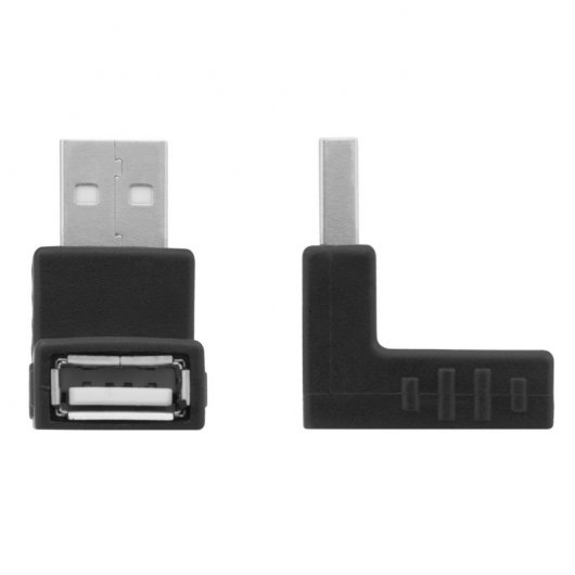 Unotec Adaptador USB 2.0 Macho/Hembra  Acodado