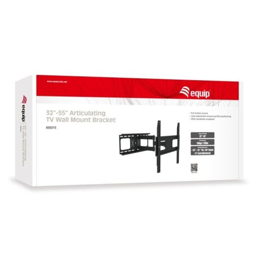 Equip Soporte de Pared para Pantalla 32"- 55" Doble Brazo VESA 400x400 50Kg