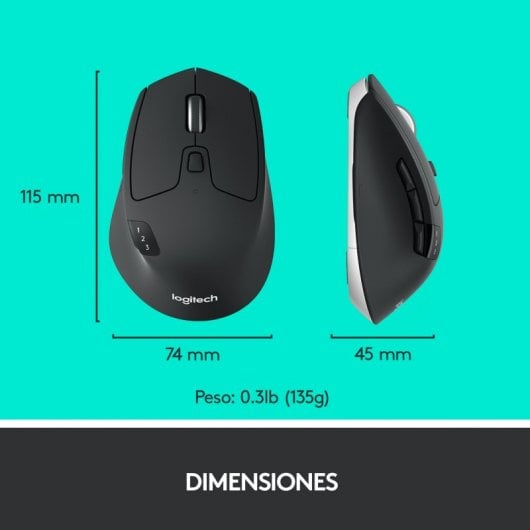Logitech M720 Triathlon Rato Sem Fios Preto 1000DPI