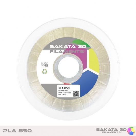 Sakata 3D Bobina de Filamento PLA 850 1.75mm Natural 1Kg