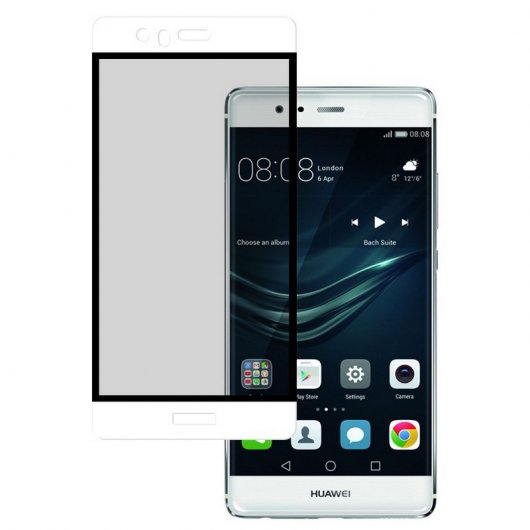 BeCool Protector Cristal Templado 3D Blanco para Huawei P9/P9 Lite