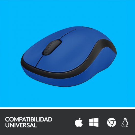 Logitech M220 Silent Ratón Wireless Azul