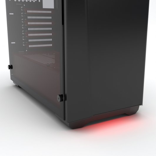 Phanteks Eclipse P400 Cristal Templado Negra/Roja
