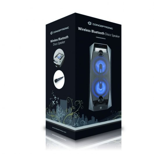 Conceptronic Bass Disco Gris Altavoz Bluetooth