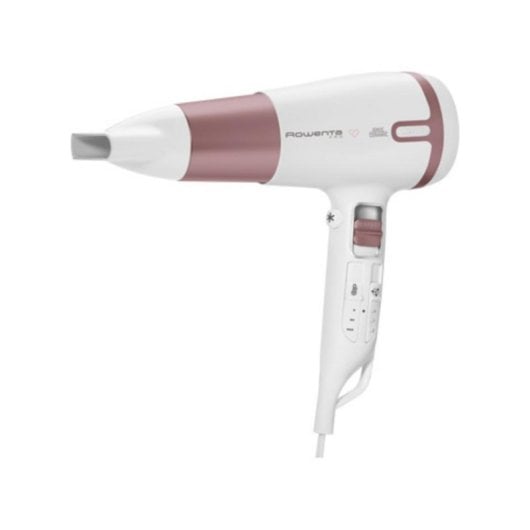 Sèche-cheveux Ionique Professionnel Rowenta Premium Care Pro CV7460F0 2400W 3 Températures 2 Vitesses avec Diffuseur et Concentrateur Rose Or Blanc