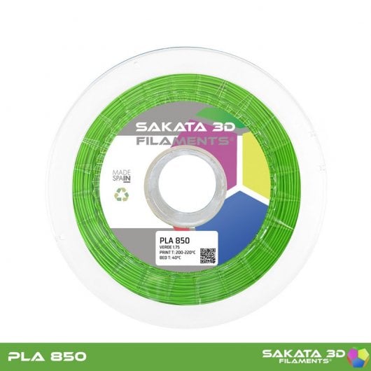 Sakata 3D Bobina de Filamento PLA 850 1.75mm Verde 1Kg