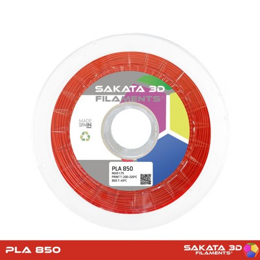 Bobina de Filamento PLA 3D850 1.75mm Vermelho 1Kg