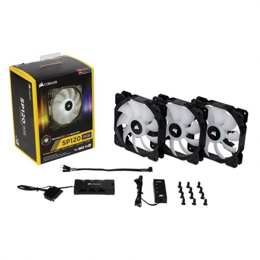 Corsair Kit 3 Ventiladores SP120 RGB LED + Controlador