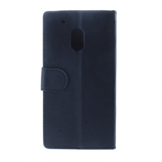 BeCool Funda Flip Wallet Negra para Motorola Moto G4 Play