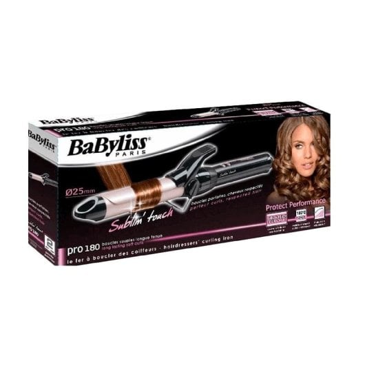 Boucleur à Cheveux BaByliss C325E Céramique 25 mm 110-180°C 10 Températures Arrêt Auto Noir Rose