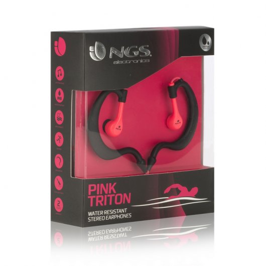 NGS Triton Auriculares Deportivos Rosa