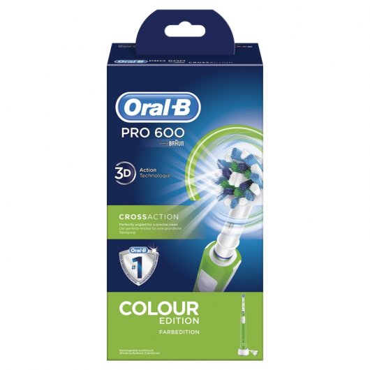 Oral-B PRO Care 600 Cross-Action Cepillo de Dientes Eléctrico Verde