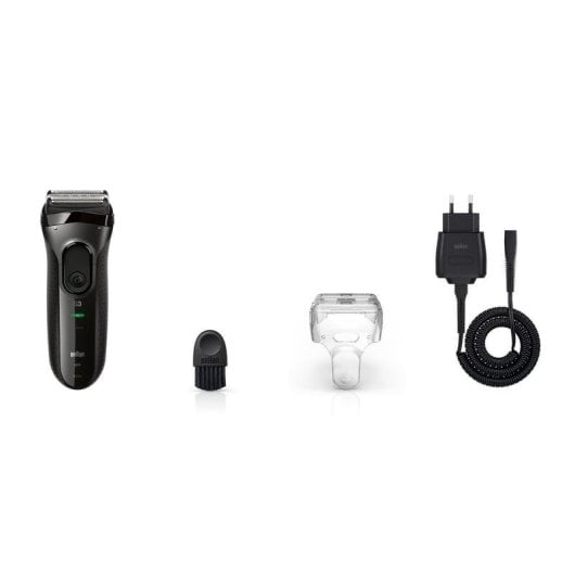 Rasoir pour Visage Braun Series 3 3020s Sans Fil 45min Lavable 3 Lames Charge Rapide