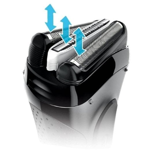 Barbeador Facial Braun Series 3 3020s Recarregável 45min A Seco 3 Lâminas Carga Rápida