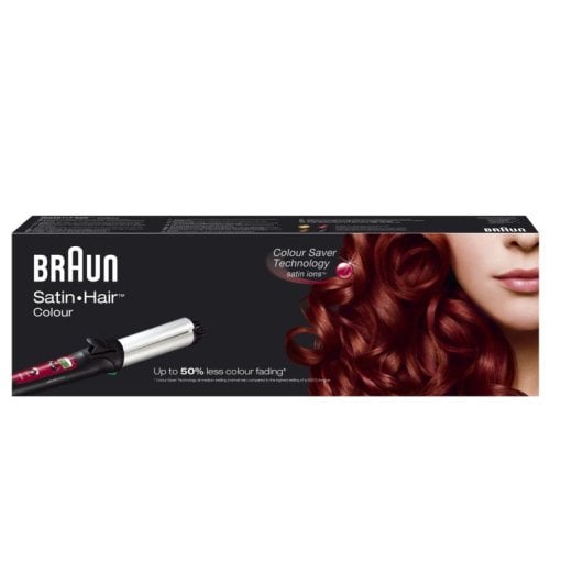Enrolador de Cabelo Braun Satin Hair 7 CU750 Cerâmico Iónico 135-185°C 5 Níveis Preto/Vermelho