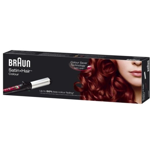 Enrolador de Cabelo Braun Satin Hair 7 CU750 Cerâmico Iónico 135-185°C 5 Níveis Preto/Vermelho