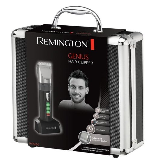 Tondeuse Professionnelle Remington HC5810 Genius Sans Fil 40min 10 Sabots Lames Céramique