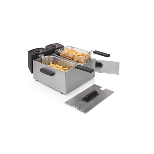Fritteuse Princess 183123 6L 3600W Doppelbehälter Cool Zone Edelstahl