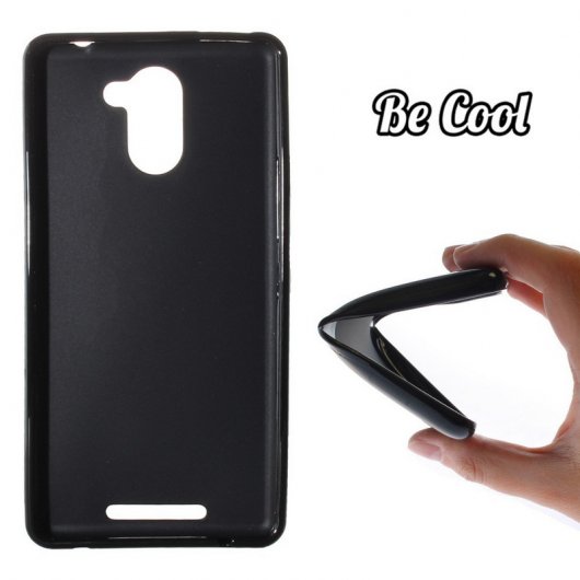 Becool Funda Basic Negra para Bq Aquaris U PLus