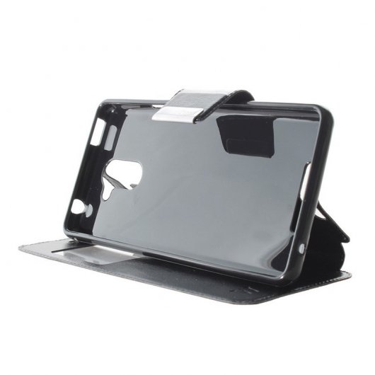 Funda View Cover para Bq Aquaris U Plus Negro