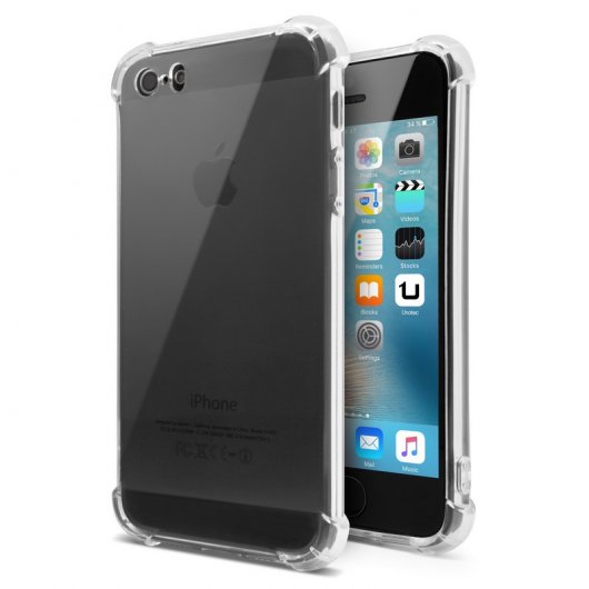 Coque antichoc en gel TPU Unotec pour iPhone 5/5S/SE