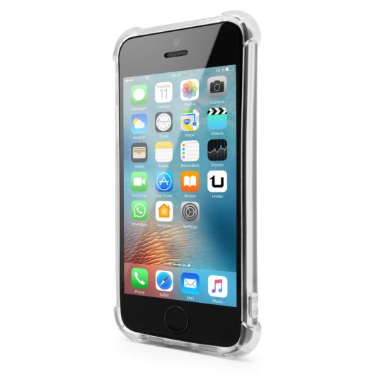Coque antichoc en gel TPU Unotec pour iPhone 5/5S/SE