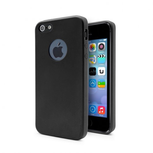 Unotec Second Skin Funda Negra para iPhone 5/5S/SE