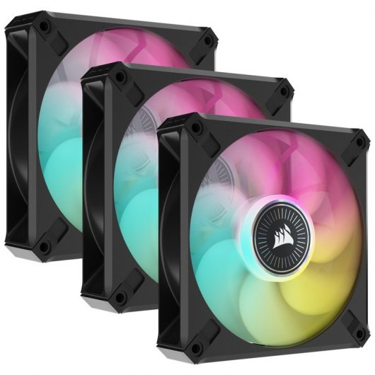 Corsair iCUE ML120 RGB ELITE Premium Kit de 3 Ventiladores con PWM de Levitación Magnética de 120 mm