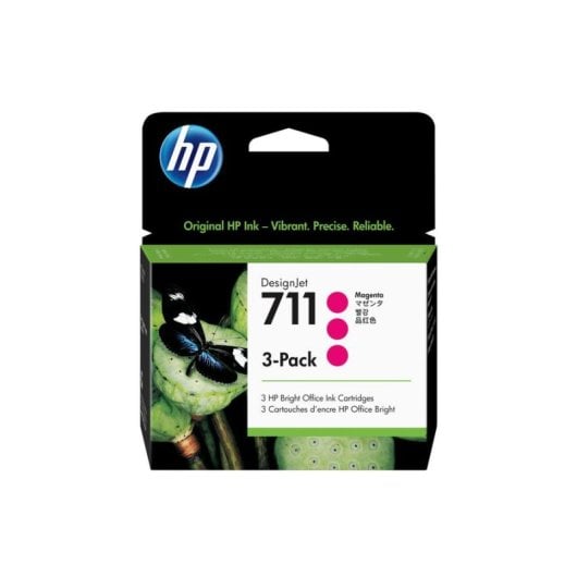 Cartucho de tinta HP 711 Magenta Multipack 3x29 ml para DesignJet