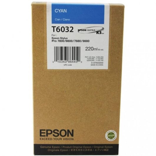 Cartucho de Tinta Original Epson T603200 Cian