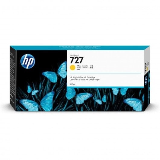 Cartuccia Inchiostro Originale HP 727 Giallo 300 ml